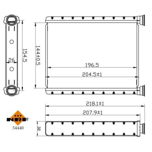 Výmenník tepla vnútorného kúrenia NRF 54440