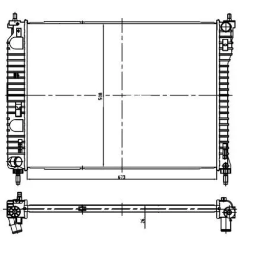 Chladič motora NRF 550013