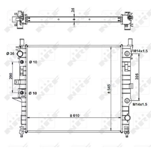 Chladič motora NRF 55334 - obr. 3