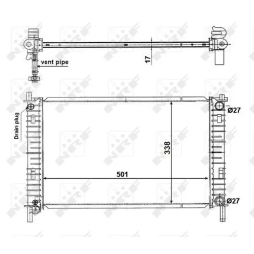 Chladič motora 56134 /NRF/