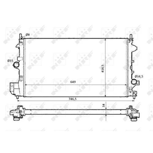 Chladič motora NRF 58204 - obr. 3