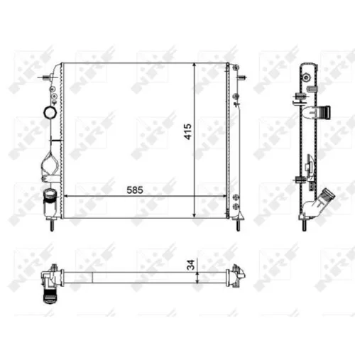 Chladič motora NRF 58325 - obr. 3