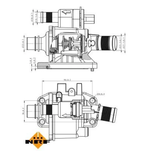 Termostat chladenia NRF 725058 - obr. 4