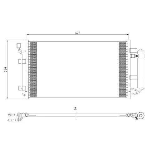 Kondenzátor klimatizácie NRF 350493 - obr. 4