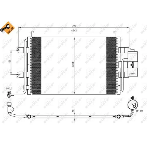 Kondenzátor klimatizácie NRF 35227 - obr. 4