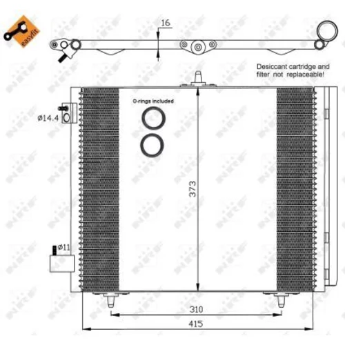 Kondenzátor klimatizácie 35405 /NRF/ - obr. 4