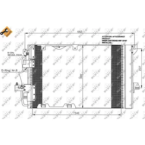 Kondenzátor klimatizácie NRF 35416 - obr. 2