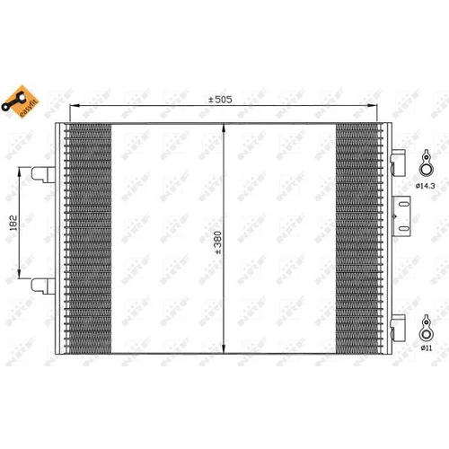 Kondenzátor klimatizácie NRF 35544 - obr. 2