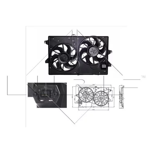 Ventilátor chladenia motora NRF 47003