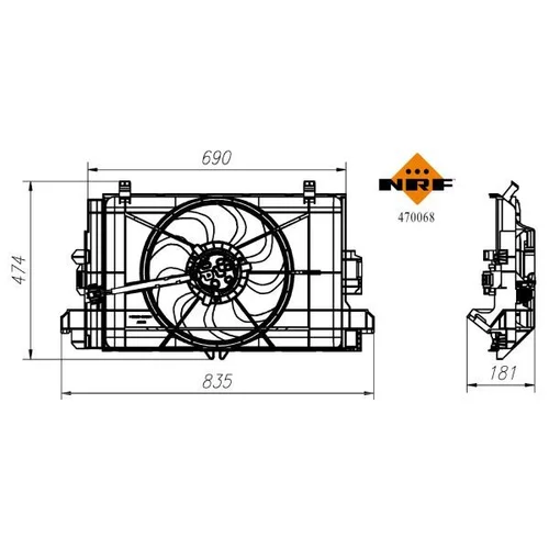 Ventilátor chladenia motora NRF 470068 - obr. 4