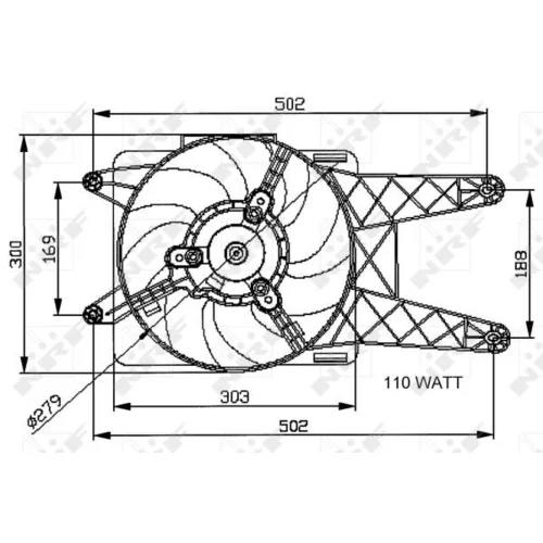 Ventilátor chladenia motora NRF 47039 - obr. 3