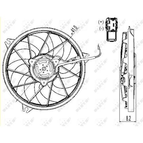 Ventilátor chladenia motora NRF 47324 - obr. 2