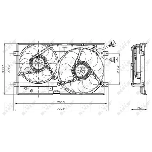 Ventilátor chladenia motora NRF 47403 - obr. 1