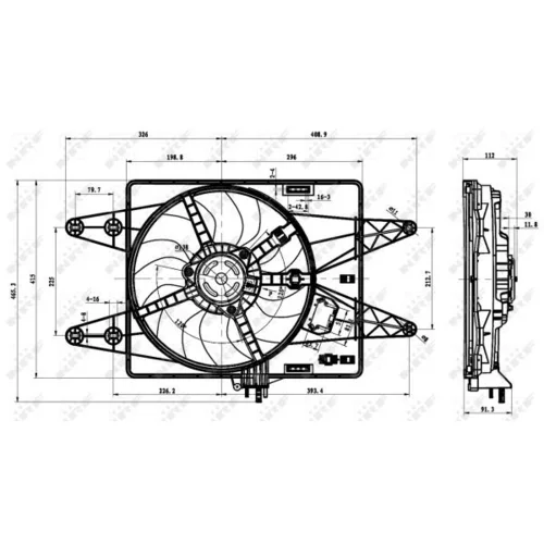 Ventilátor chladenia motora NRF 47430 - obr. 1