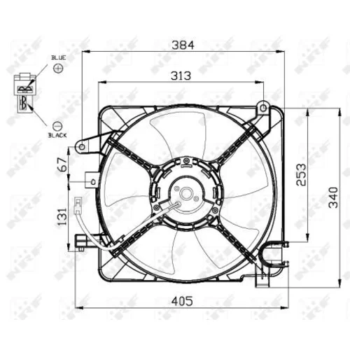 Ventilátor chladenia motora NRF 47449 - obr. 2