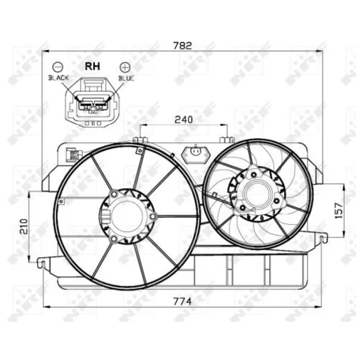 Ventilátor chladenia motora NRF 47451 - obr. 2