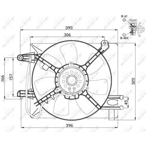 Ventilátor chladenia motora NRF 47486 - obr. 2