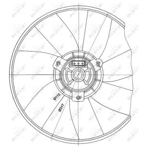 Ventilátor chladenia motora NRF 47660