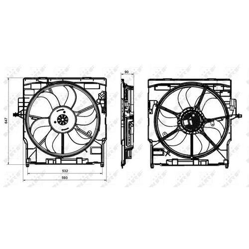 Ventilátor chladenia motora NRF 47837 - obr. 1