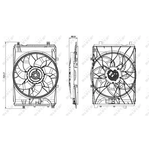 Ventilátor chladenia motora NRF 47850 - obr. 1