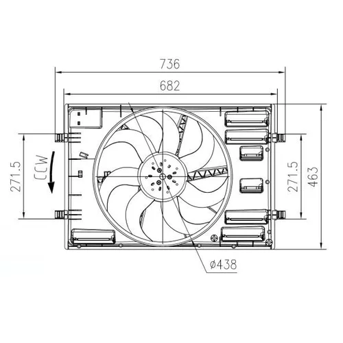 Ventilátor chladenia motora NRF 47916