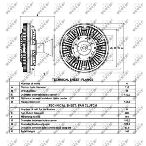 Spojka ventilátora chladenia NRF 49032 - obr. 4