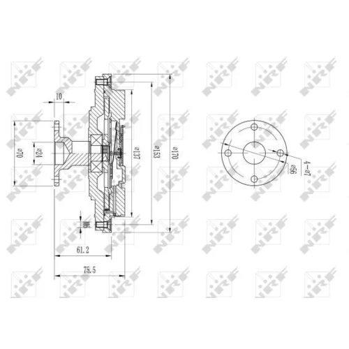 Spojka ventilátora chladenia 49602 /NRF/ - obr. 1