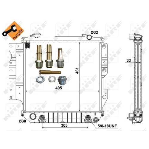 Chladič motora NRF 50315 - obr. 4