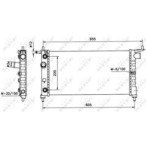 Chladič motora NRF 50552 - obr. 3