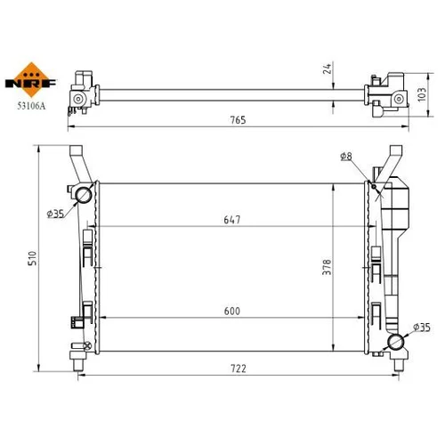 Chladič motora 53106A /NRF/ - obr. 4