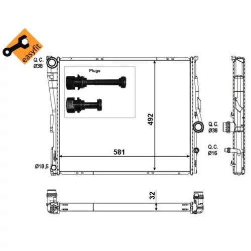 Chladič motora NRF 53117 - obr. 3