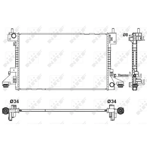 Chladič motora NRF 53160