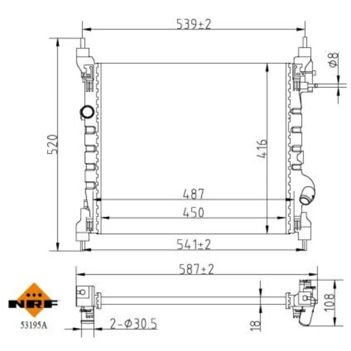 Chladič motora NRF 53195A - obr. 4