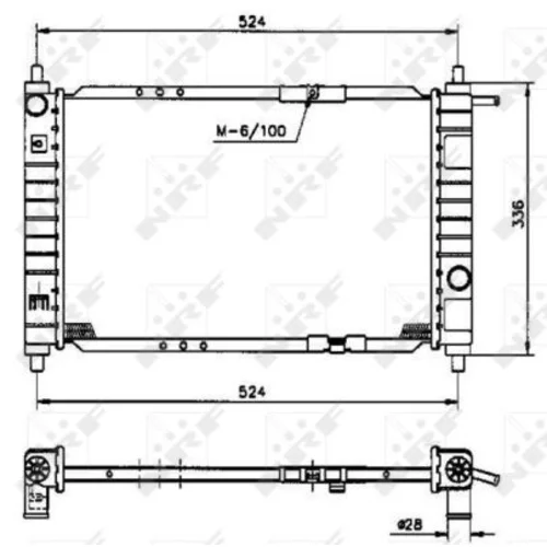 Chladič motora NRF 53250 - obr. 3