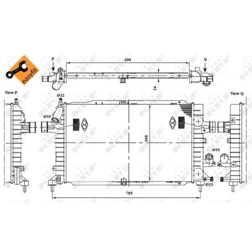 Chladič motora NRF 53415 - obr. 4