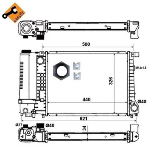 Chladič motora NRF 53426 - obr. 3