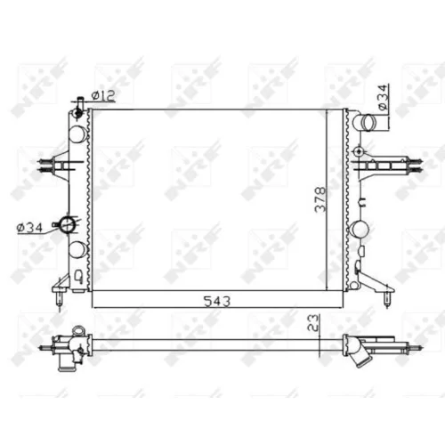 Chladič motora NRF 53628A - obr. 4