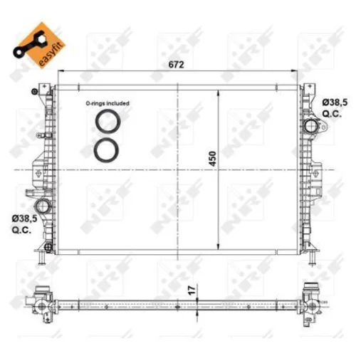 Chladič motora NRF 53737 - obr. 3