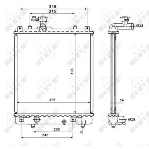 Chladič motora NRF 53824 - obr. 3