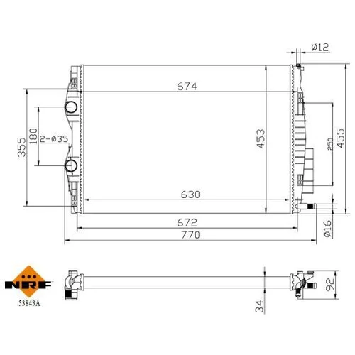 Chladič motora NRF 53843A - obr. 4