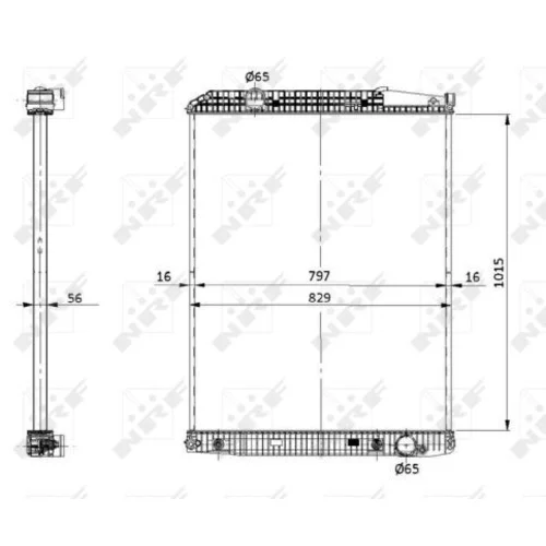 Chladič motora NRF 53868 - obr. 1