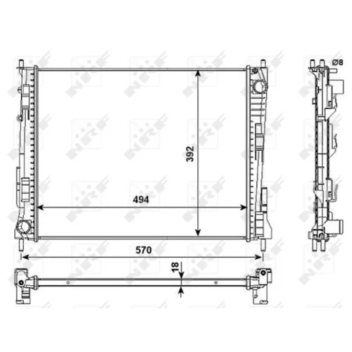 Chladič motora NRF 53991 - obr. 4