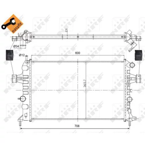 Chladič motora NRF 54668 - obr. 2