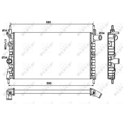 Chladič motora NRF 54682 - obr. 3