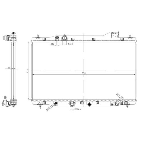 Chladič motora 550040 /NRF/