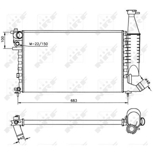 Chladič motora NRF 58174 - obr. 3