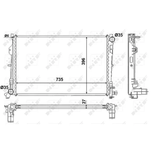 Chladič motora NRF 58230 - obr. 3