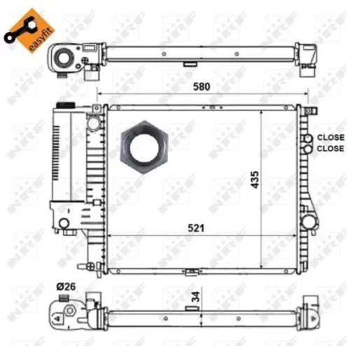 Chladič motora NRF 58247 - obr. 3