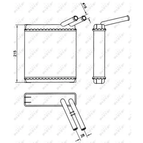 Výmenník tepla vnútorného kúrenia NRF 58581 - obr. 4