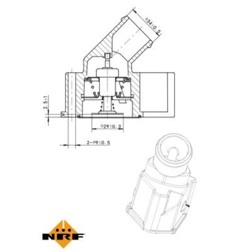 Termostat chladenia NRF 725122 - obr. 4